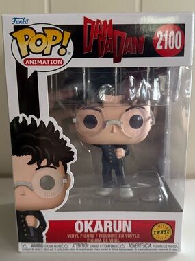 Funko Pop! Okarun Chase Animation Figure - Black & Cream with Red Accents